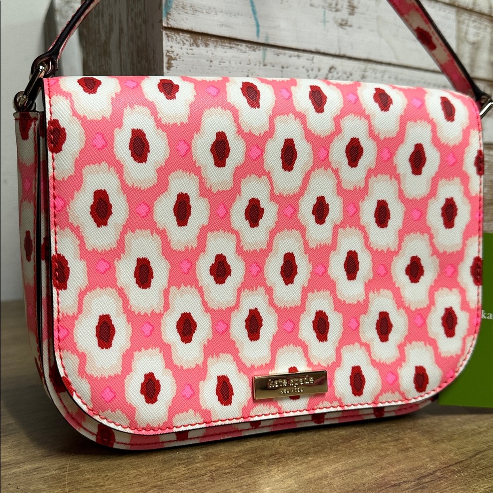 Kate Spade like new Laurel Way Carsen Ikat Posey coat canvas crossbody purse - Picture 5 of 10